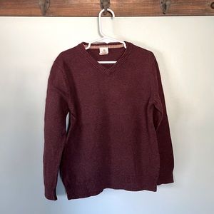 Tucker + Tate maroon v-neck lightweight sweater, size 5/6